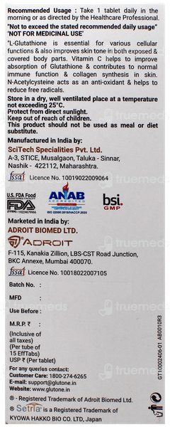 Glutone 1000 Effervescent Tablet 15